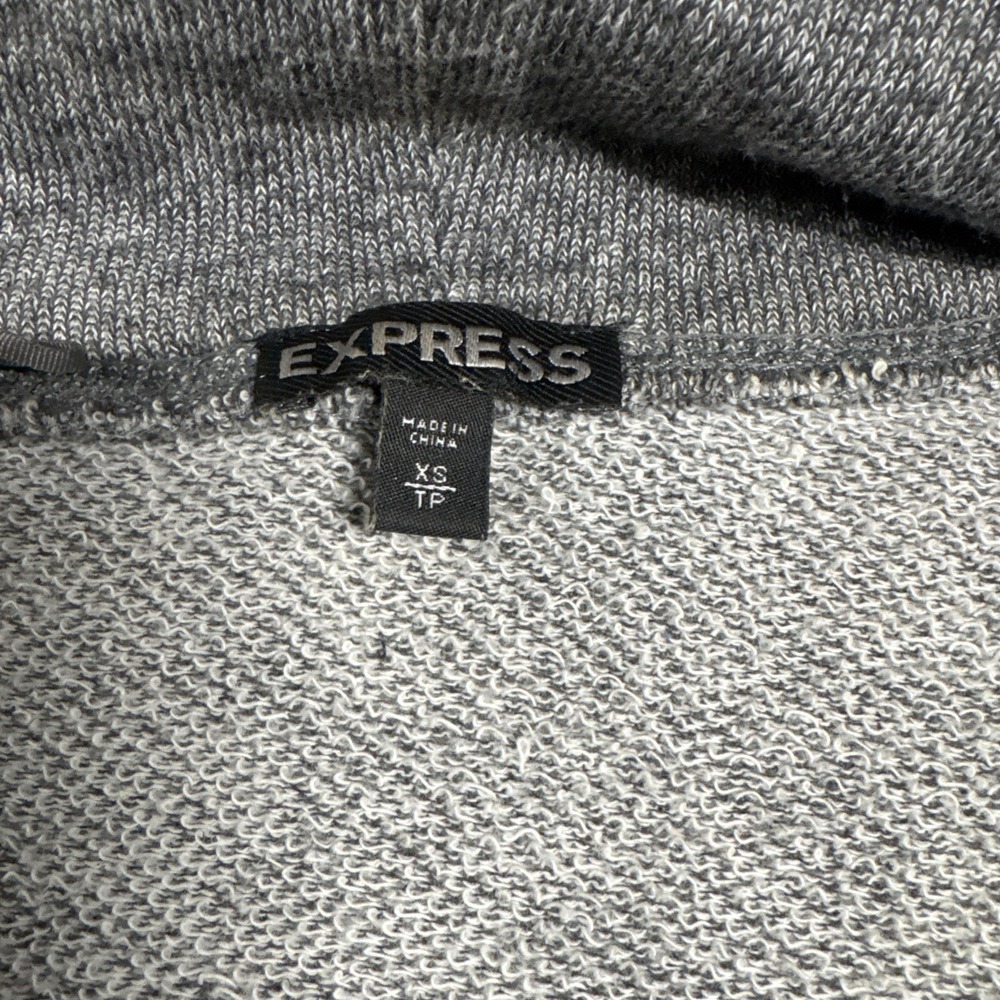 Express Terry Open Neck Off Shoulder Cropped Top Size Xs - Picture 2 of 5